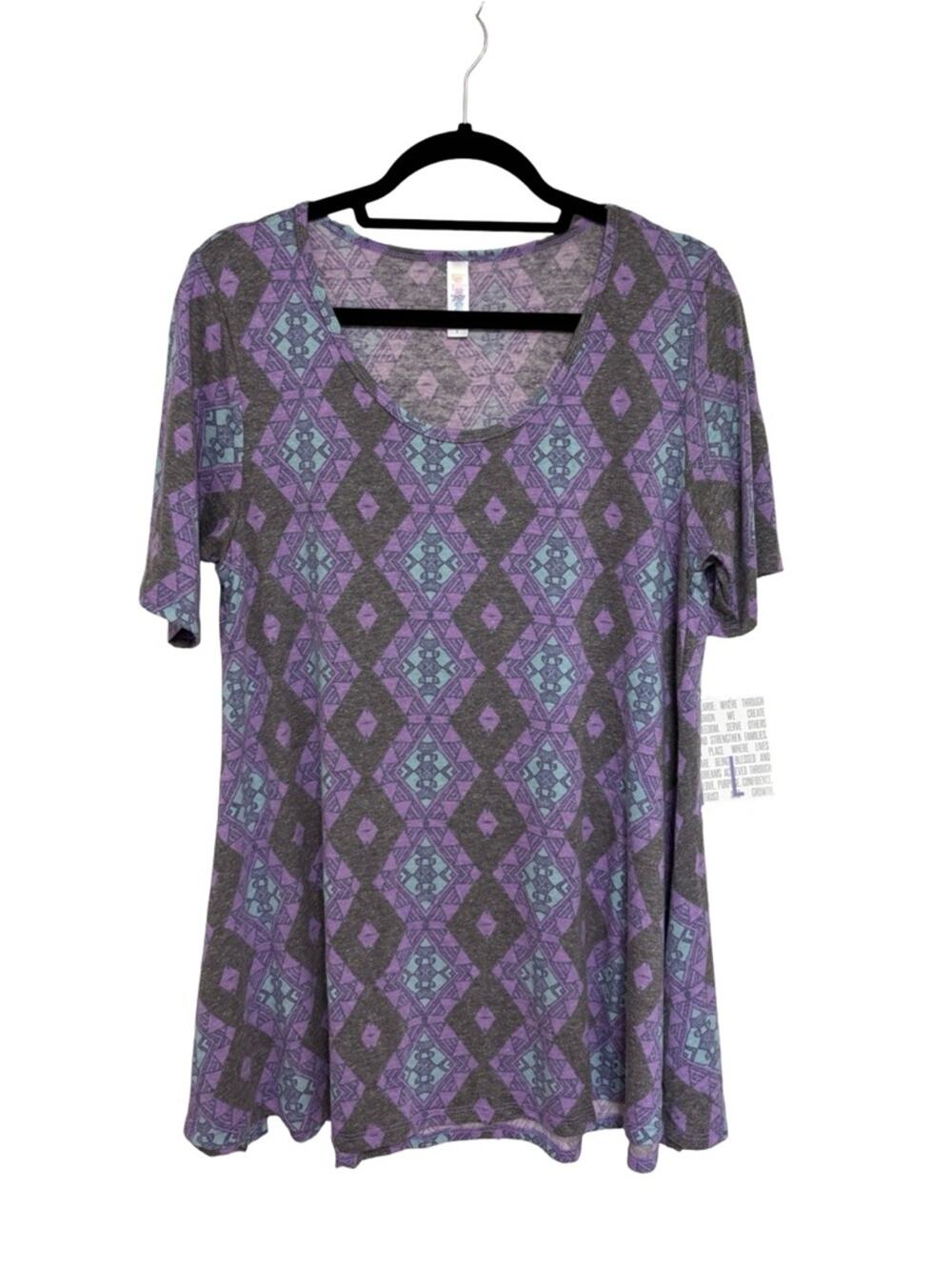 NEW LulaRoe Geometric Boho Printed Perfect Tee - Size L
